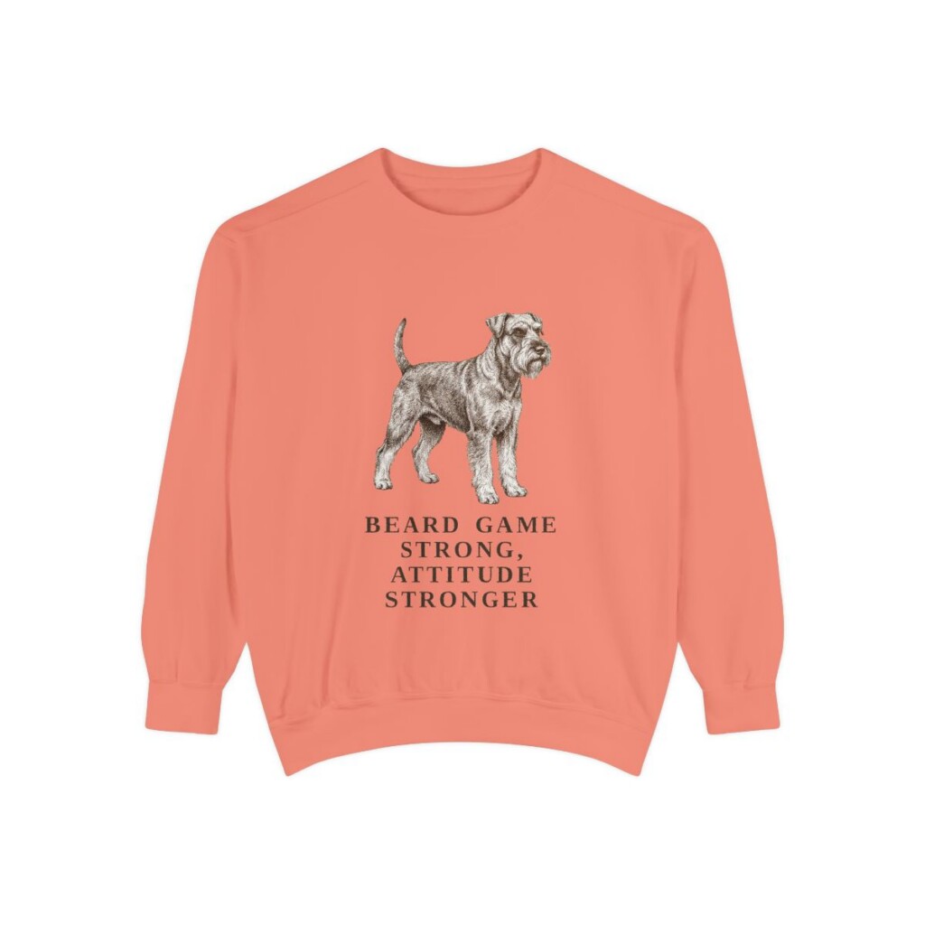 Standard Schnauzer Humor Sweatshirt, Terracotta, front view