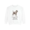 Standard Schnauzer Humor Sweatshirt, White, front view