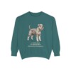 Standard Schnauzer Latin Sweatshirt, Blue Spruce, front view