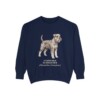 Standard Schnauzer Latin Sweatshirt, True Navy, front view