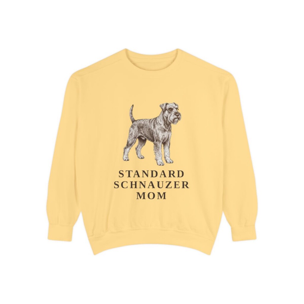 Standard Schnauzer Mom Sweatshirt, Butter, front view