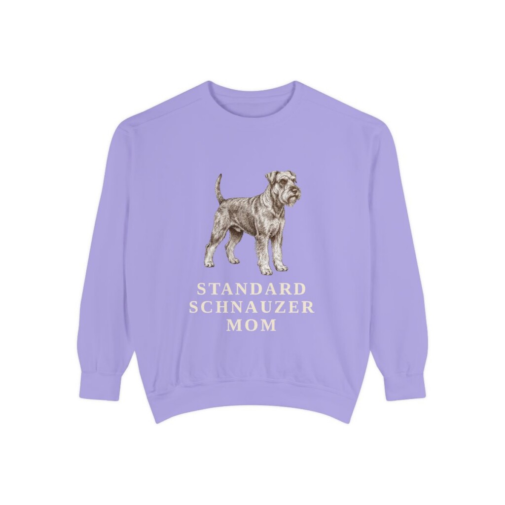 Standard Schnauzer Mom Sweatshirt, Violet, front view