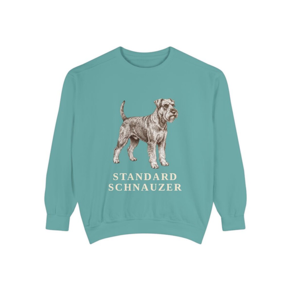 Standard Schnauzer Sweatshirt, Seafoam, front view