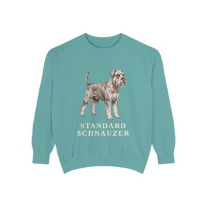Standard Schnauzer Sweatshirt, Seafoam, front view