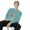 Standard Schnauzer Sweatshirt, Seafoam, person 1 context