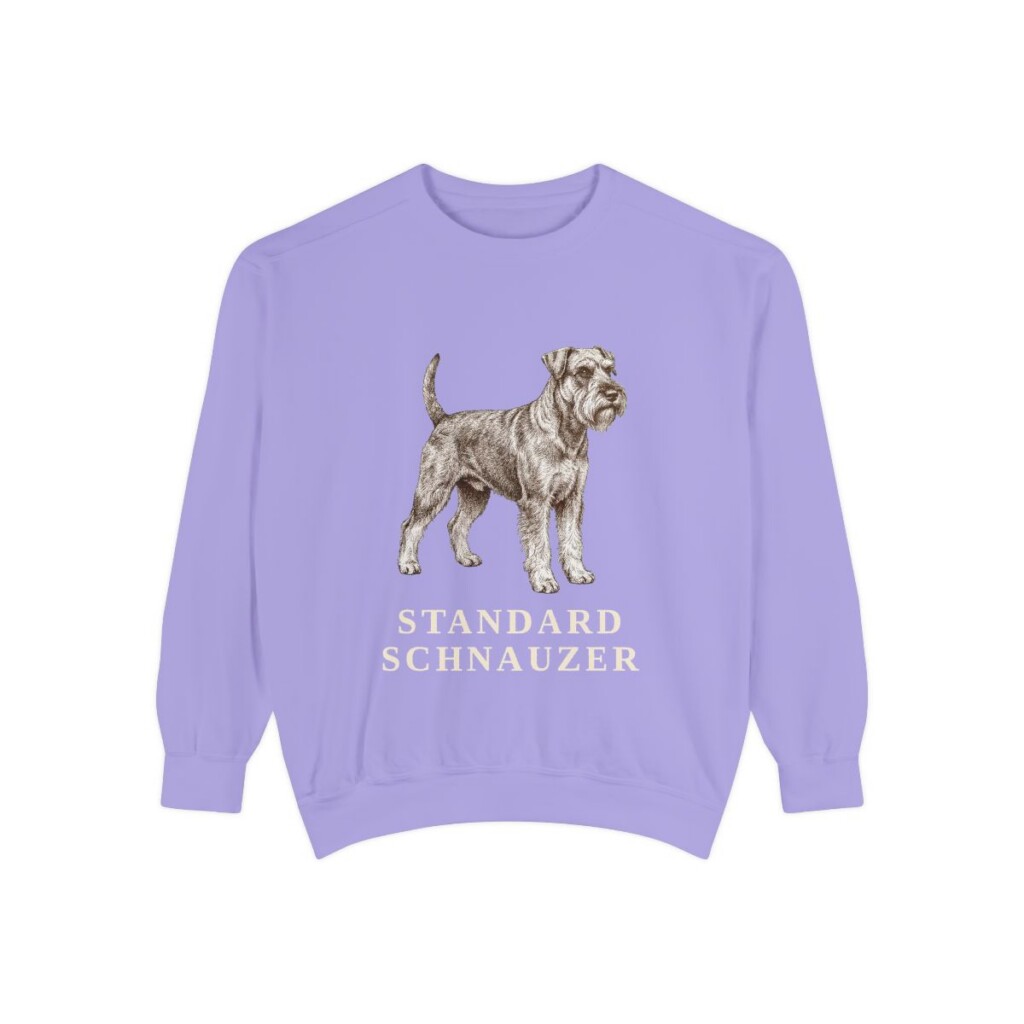 Standard Schnauzer Sweatshirt, Violet, front view