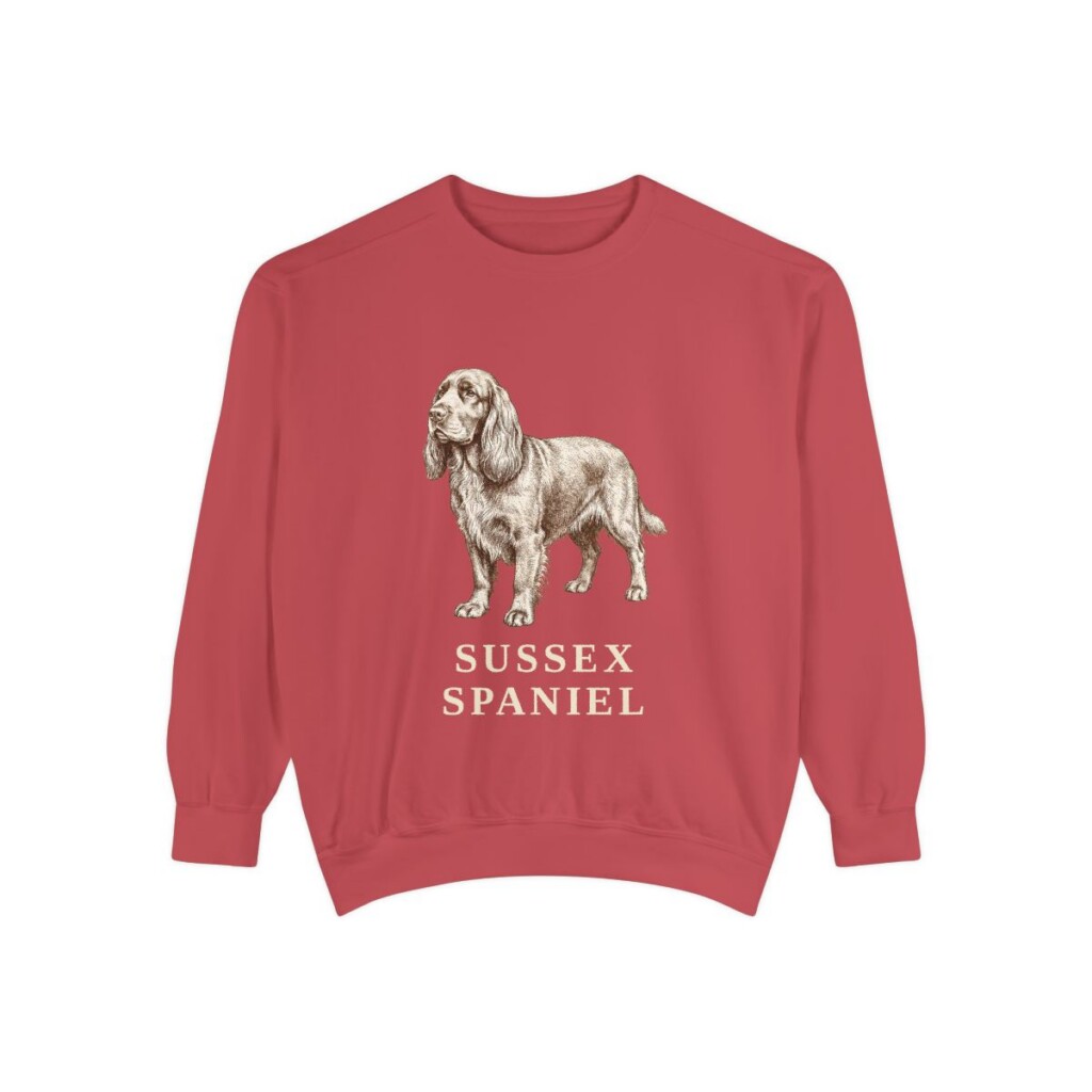 Sussex Spaniel Sweatshirt, Crimson, front view