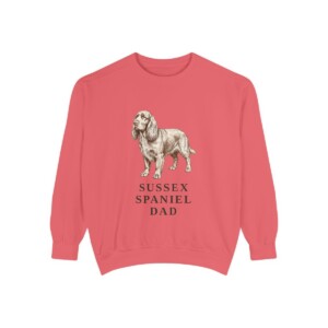 Sussex Spaniel Dad Sweatshirt, Watermelon, front view