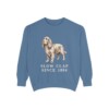 Sussex Spaniel Humor Sweatshirt, Blue Jean, front view