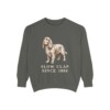 Sussex Spaniel Humor Sweatshirt, Pepper, front view