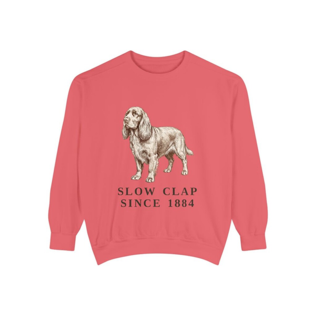 Sussex Spaniel Humor Sweatshirt, Watermelon, front view