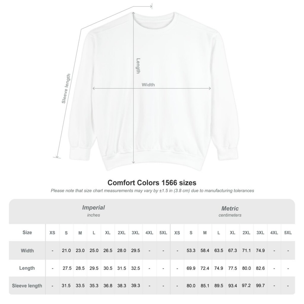 Sussex Spaniel Humor Sweatshirt, White, size chart
