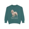 sussex-spaniel-sweatshirt-latin-blue-spruce-1 Sussex Spaniel Latin Sweatshirt, Blue Spruce, front view
