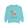sussex-spaniel-sweatshirt-latin-chalky-mint-1 Sussex Spaniel Latin Sweatshirt, Chalky Mint, front view