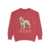 sussex-spaniel-sweatshirt-latin-crimson-1 Sussex Spaniel Latin Sweatshirt, Crimson, front view