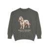 sussex-spaniel-sweatshirt-latin-pepper-1 Sussex Spaniel Latin Sweatshirt, Pepper, front view
