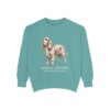 sussex-spaniel-sweatshirt-latin-seafoam-1 Sussex Spaniel Latin Sweatshirt, Seafoam, front view