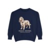 sussex-spaniel-sweatshirt-latin-true-navy-1 Sussex Spaniel Latin Sweatshirt, True Navy, front view