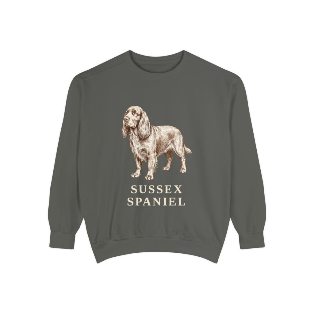 Sussex Spaniel Sweatshirt, Pepper, front view