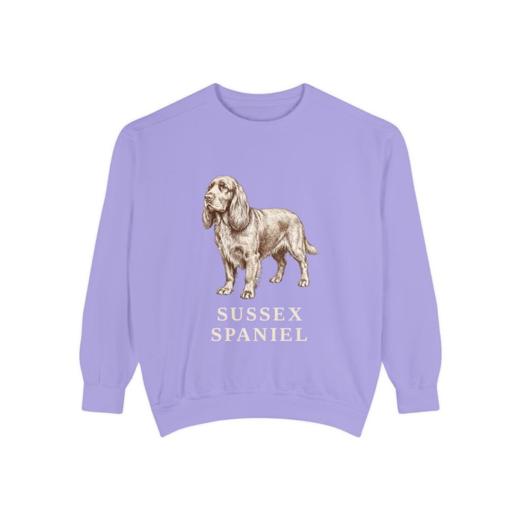Sussex Spaniel Sweatshirt, Violet, front view