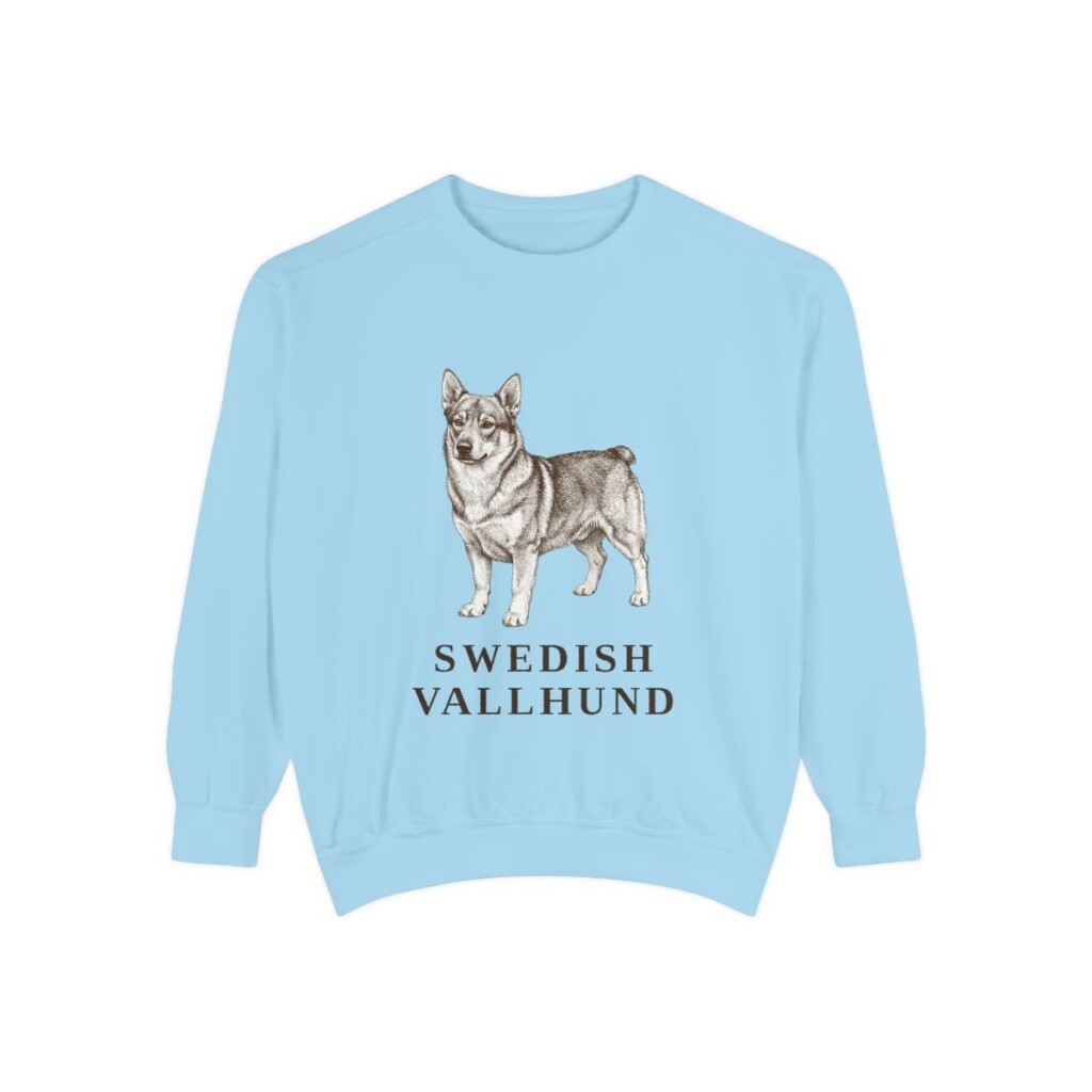 Swedish Vallhund Sweatshirt, Chambray, front view