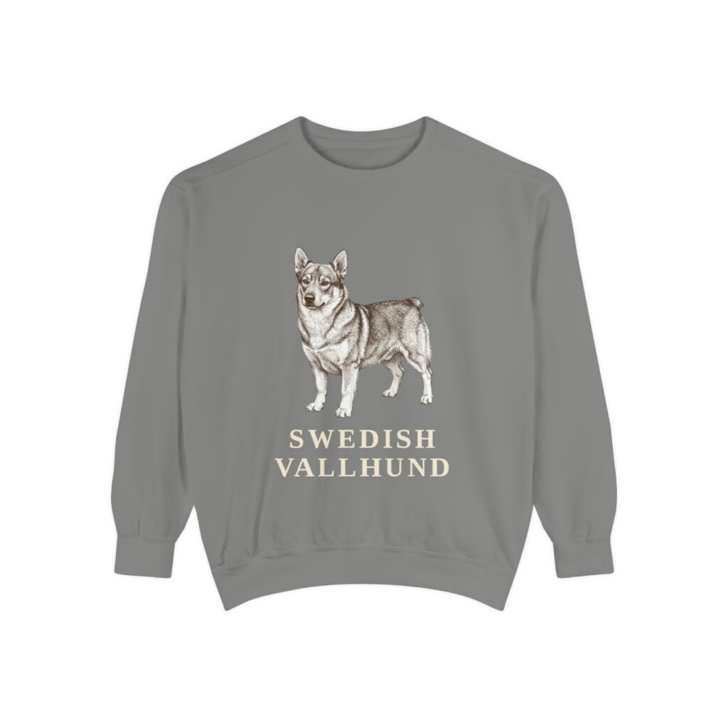 Swedish Vallhund Sweatshirt, Grey, front view