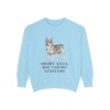 swedish-vallhund-sweatshirt-humor-chambray Swedish Vallhund Humor Sweatshirt, Chambray, front view