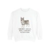 swedish-vallhund-sweatshirt-humor-white Swedish Vallhund Humor Sweatshirt, White, front view