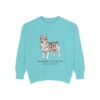 Swedish Vallhund Latin Sweatshirt, Chalky Mint, front view