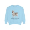 Swedish Vallhund Latin Sweatshirt, Chambray, front view