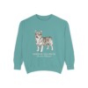 Swedish Vallhund Latin Sweatshirt, Seafoam, front view