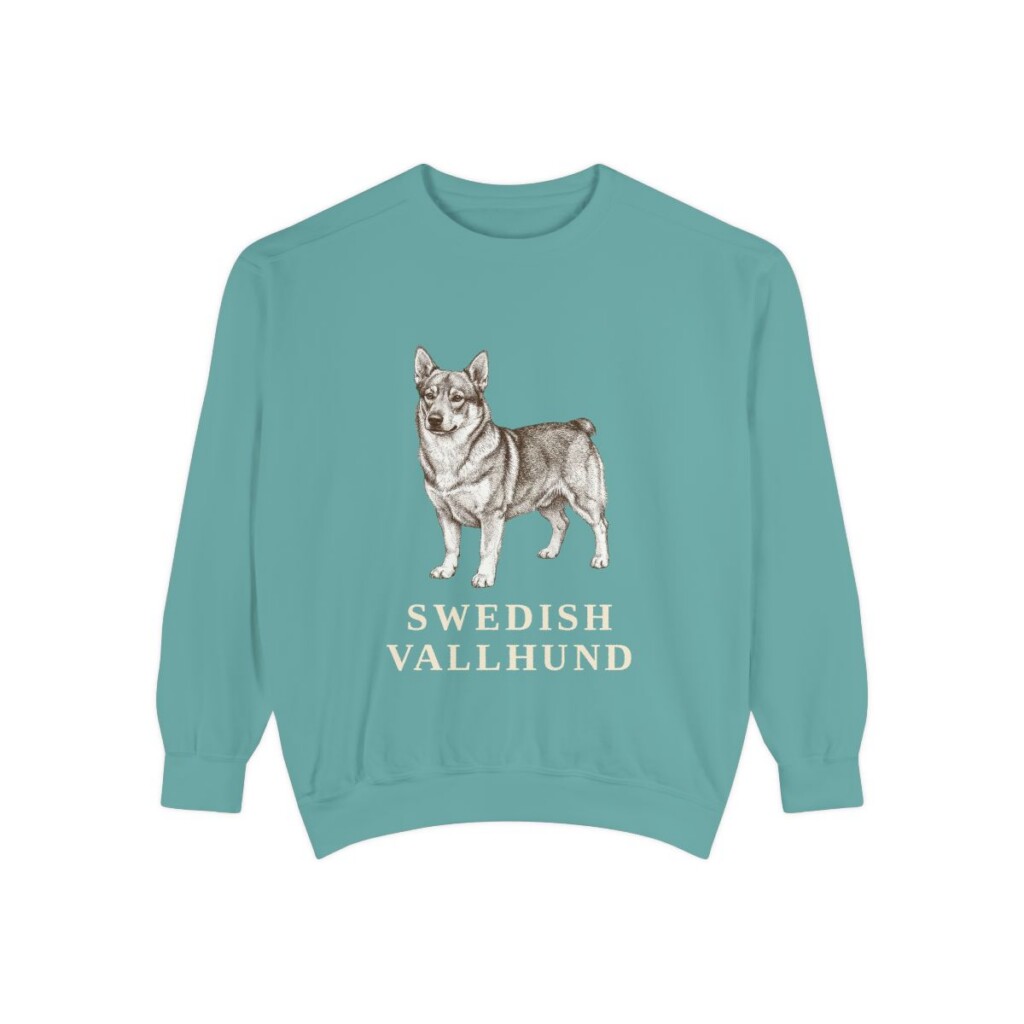 Swedish Vallhund Sweatshirt, Seafoam, front view