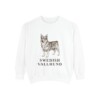 Swedish Vallhund Sweatshirt, White, front view