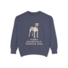 teddy-roosevelt-terrier-sweatshirt-dad-denim Teddy Roosevelt Terrier Dad Sweatshirt, Denim, front view