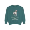 Teddy Roosevelt Terrier Humor Sweatshirt, Blue Spruce, front view
