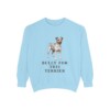 Teddy Roosevelt Terrier Humor Sweatshirt, Chambray, front view