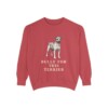 Teddy Roosevelt Terrier Humor Sweatshirt, Crimson, front view