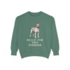 Teddy Roosevelt Terrier Humor Sweatshirt, Light Green, front view