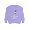Teddy Roosevelt Terrier Humor Sweatshirt, Violet, front view
