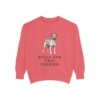 Teddy Roosevelt Terrier Humor Sweatshirt, Watermelon, front view