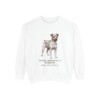 Teddy Roosevelt Terrier Latin Sweatshirt, White, front view