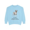 Teddy Roosevelt Terrier Mom Sweatshirt, Chambray, front view