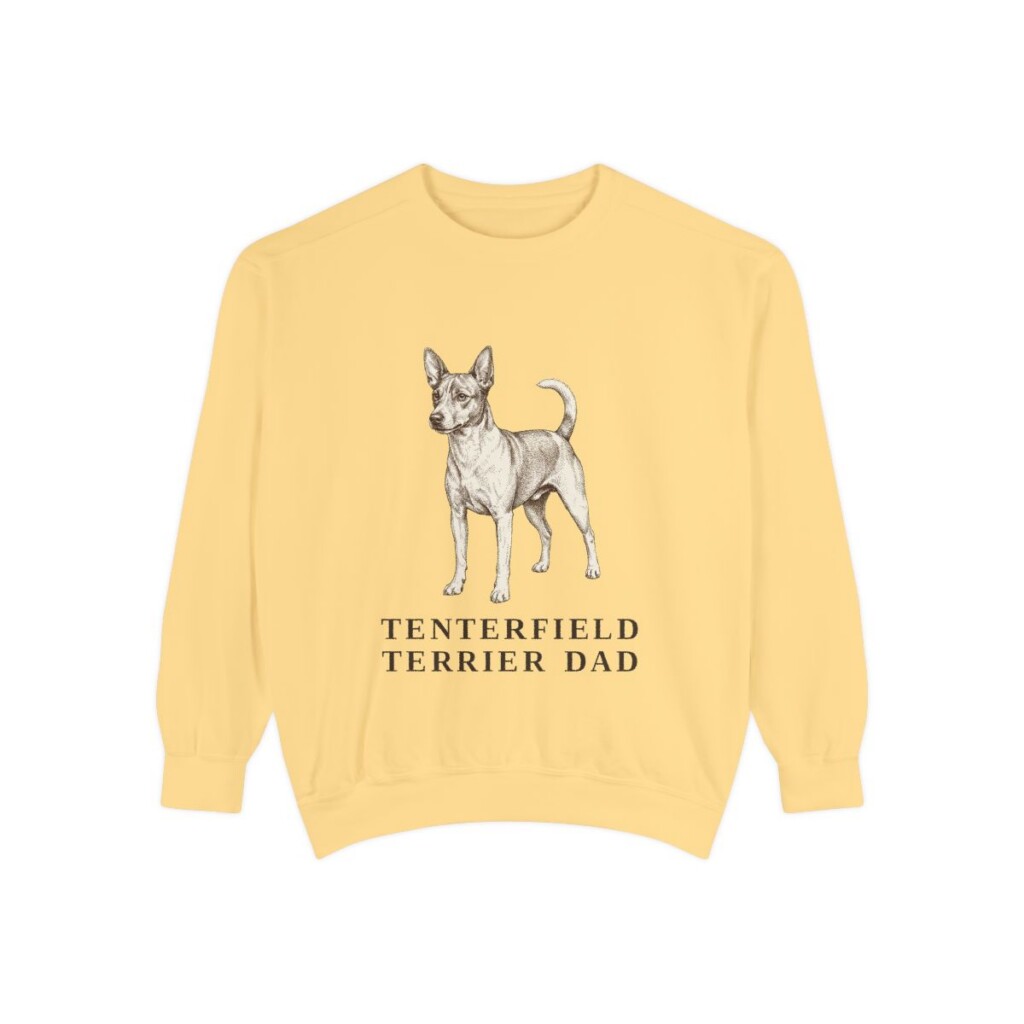Tenterfield Terrier Dad Sweatshirt, Butter, front view