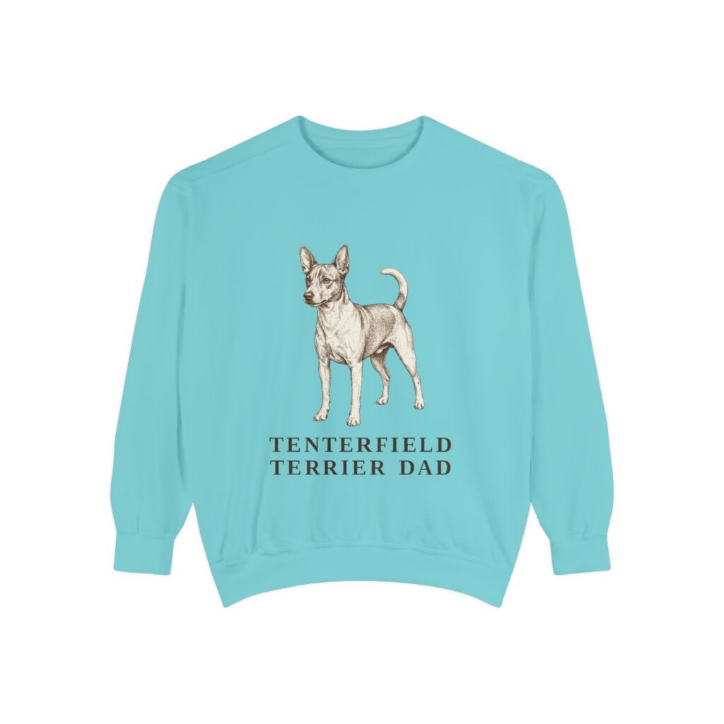 Tenterfield Terrier Dad Sweatshirt, Chalky Mint, front view