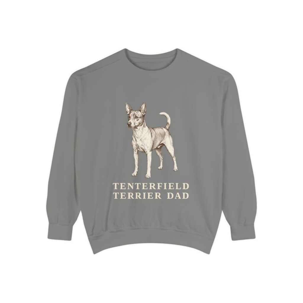 Tenterfield Terrier Dad Sweatshirt, Grey, front view