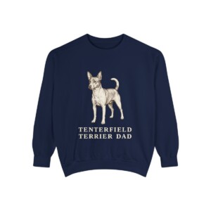 tenterfield-terrier-sweatshirt-dad-true-navy Tenterfield Terrier Dad Sweatshirt, True Navy, front view