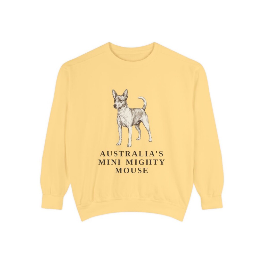 Tenterfield Terrier Humor Sweatshirt, Butter, front view
