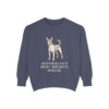 Tenterfield Terrier Humor Sweatshirt, Denim, front view