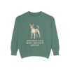 Tenterfield Terrier Humor Sweatshirt, Light Green, front view