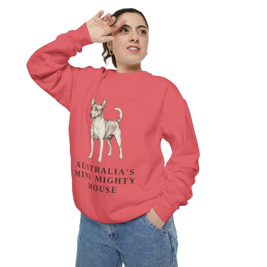 Tenterfield Terrier Humor Sweatshirt, Watermelon, person 2 context